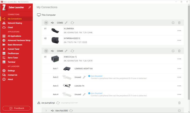 Zaber Launcher has a number of different applications to offer a balance of ease-of-use and powerful capabilities.