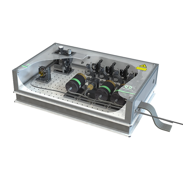Laser Combining Unit (LCU) with 3 laser heads and fibre input