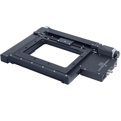 Motorized XY microscope stages with built-in controllers