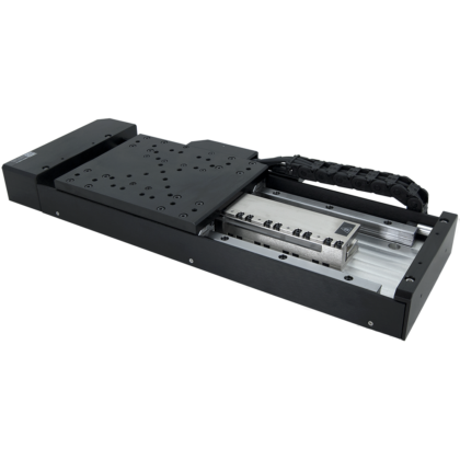 High speed, precision linear motor stages with built-in controllers