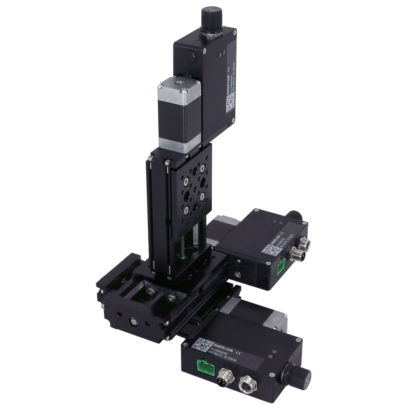 Three-axis stages with built-in controllers